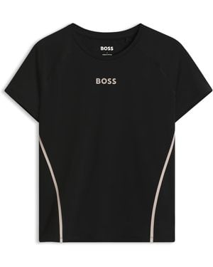 BOSS Active T-Shirt Met Vochtregulering - Zwart