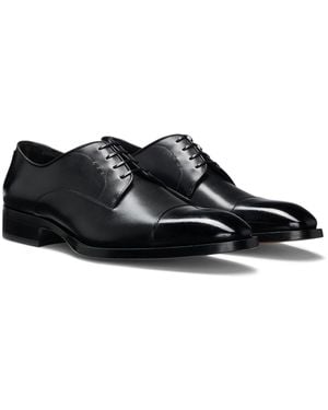 BOSS Leder-Derbys Mit Zehenkappe - Schwarz