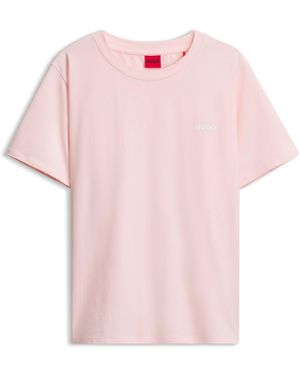 HUGO Pyjamatop Van Stretchkatoen - Roze