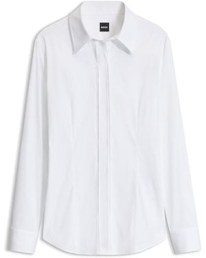 BOSS Slim-Fit Blouse - Wit