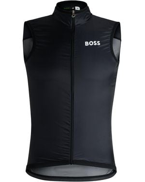 BOSS X Assos Packable Wind Vest With Breathable Mesh Back - Black