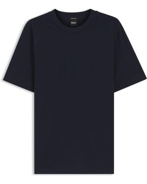 BOSS Regular-Fit T-Shirt Van Katoenen Jersey - Blauw