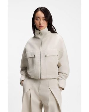 BOSS Relaxed-Fit Jacket - White