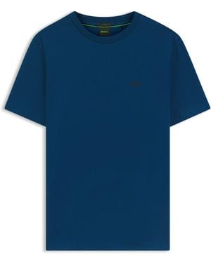 BOSS T-Shirt Van Stretchkatoen - Blauw