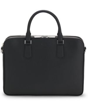 BOSS Emed-Leather Document Case With-Tone Hardware - Black