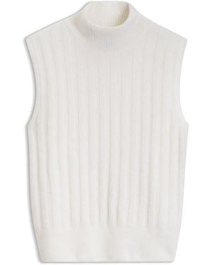 BOSS Ribgebreide Top - Wit