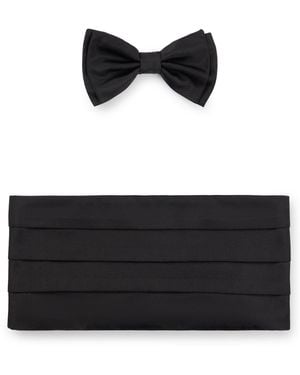 BOSS Geschenk-Set Mit Fliege Und Kummerbund Aus Seide - Schwarz