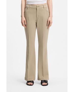 HUGO Slim-Fit Trousers With Flared Leg - Natural