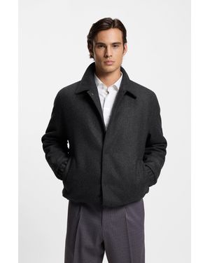 HUGO Gray Men's Casual Jackets Size L - Black
