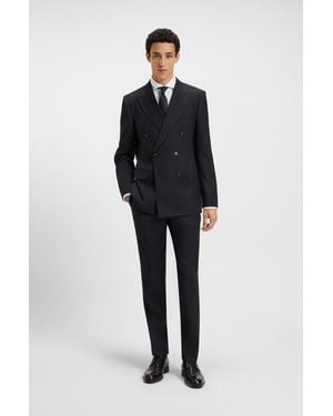 BOSS Dark Blue Men's Business Suits Size 38r - Black