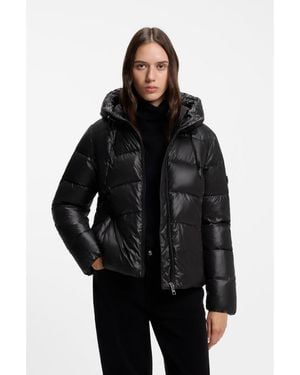 BOSS Water-Repellent Padded Jacket With Adjustable Waist - Black