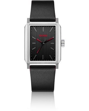 HUGO #Steeze Rectangular Stainless-Steel Watch With Dial - Black