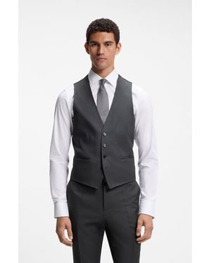 BOSS Slim-Fit Waistcoat - Gray