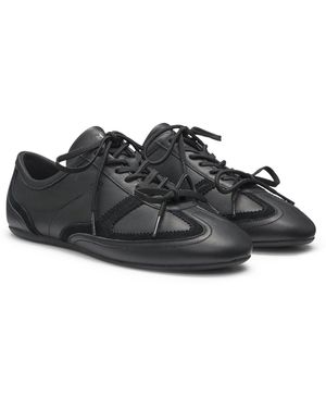 HUGO Nappa-Leather Trainers With Suede Trims - Black