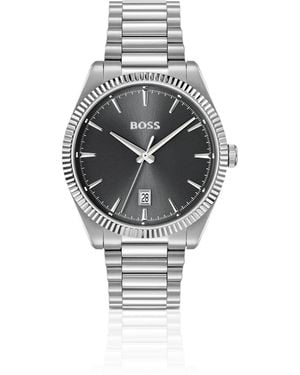 BOSS Cheswick Stainless-Steel Watch With Fluted Bezel - Metallic