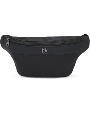 HUGO Sac Ceinture En Twill Avec Logo Revisité - Noir