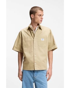 HUGO Oversized-Fit Shirt - Natural