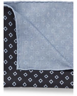 BOSS Pochet Van Zijde Met Print - Blauw