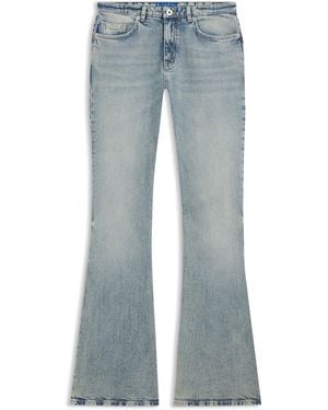 HUGO Jeans De Pernera Acampanada En Denim Azul Teñido