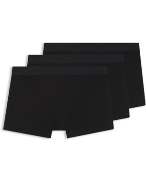 BOSS Eng Anliegende Boxershorts Aus Stretch-Baumwolle Im Dreier-Pack - Schwarz