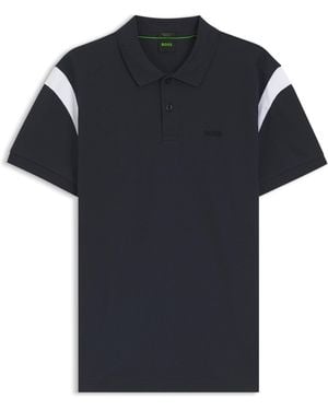 BOSS Paddy-Polo Van Stretchkatoen - Zwart