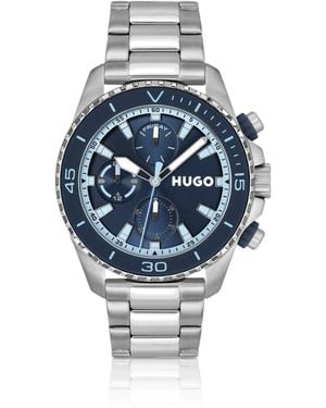 HUGO Horloge Met Blauwe Wijzerplaat En Geschakelde Polsband
