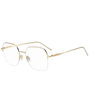 BOSS Half-Rim-Tone Optical Frames With Emed Logo - Metallic