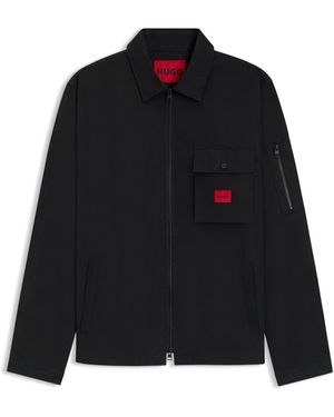 HUGO S Overshirt Black L - Blue