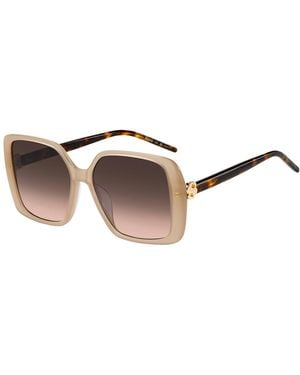 BOSS Transparent-Nude Sunglasses With Double B Monogram - Natural