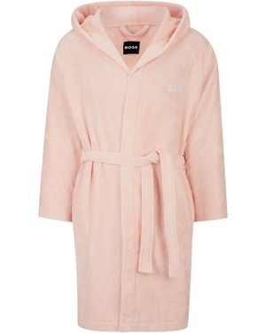 BOSS Logo-Lapel Dressing Gown - Pink