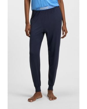 HUGO Cuffed Pyjama Bottoms - Blue