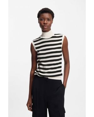 BOSS Sleeveless Mock-Neck Jumper - Black