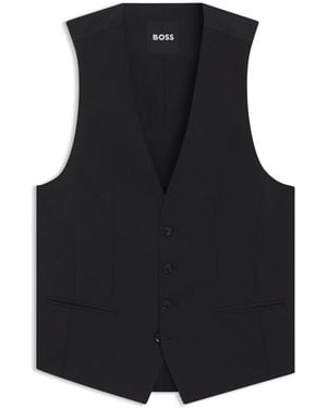 BOSS Slim-Fit Waistcoat - Black