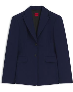 HUGO Regular-Fit Blazer Van Stretchmateriaal - Blauw
