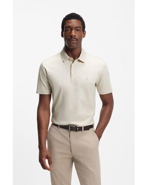 BOSS White Men's Polo Shirts Size L - Natural