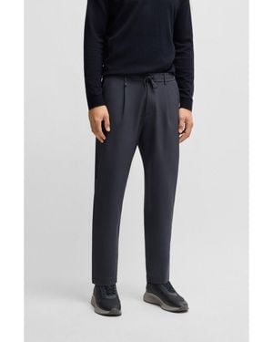 BOSS Tapered-Fit Trousers - Blue