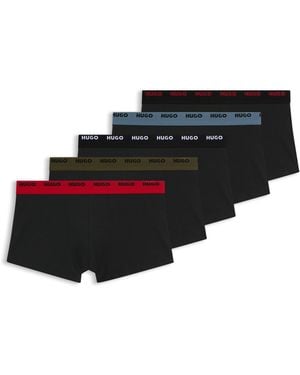 HUGO Set Van Vijf Korte Boxers Van Stretchkatoen - Zwart