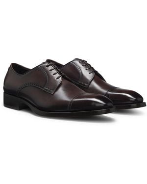 BOSS Derbys Aus Leder Mit Brogue-Details - Schwarz