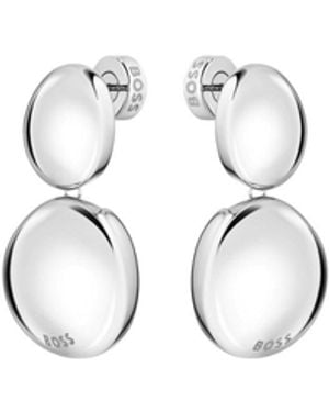 BOSS Tone Earrings With Pebble-Style Nuggets - Metallic
