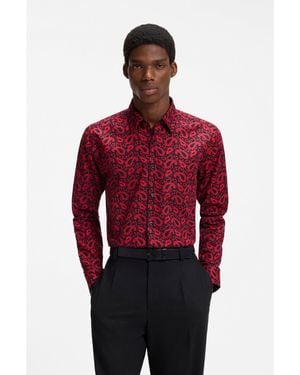 HUGO Slim-Fit Shirt - Purple