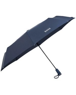 BOSS Monogram-Canopy Pocket Umbrella - Blue