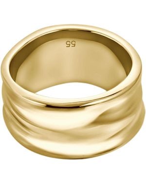 BOSS Ring With Ripple Design - Metallic
