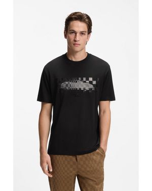 BOSS Porsche X T-Shirt With Gloss Artwork - Black