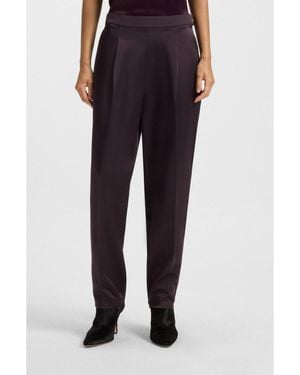 BOSS Regular-Fit Trousers With Tapered Leg - Black