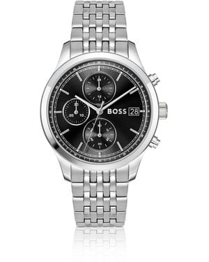 BOSS Stratus Chronograph Mit Siebengliedrigem Armband - Schwarz