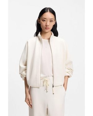 BOSS Loose-Fit Bomber Jacket - White