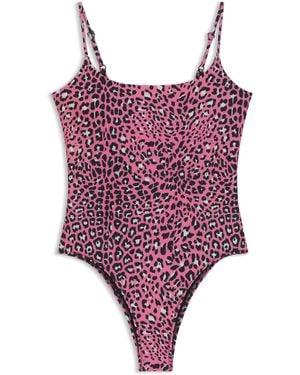 HUGO Sneldrogend Badpak Met All-Over-Print - Rood