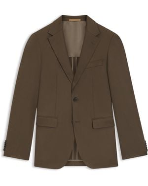 BOSS Regular-Fit Blazer Van Scheerwol En Gestructureerde Wol - Bruin