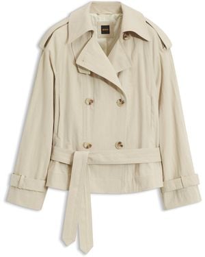 BOSS Regular-Fit Trenchcoat - Naturel