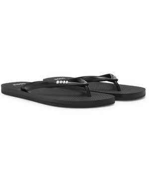 BOSS Flipflops Mit Logo-Riemen - Weiß